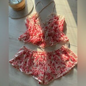 Cherry Blossom Set - Lingerie Pajamas